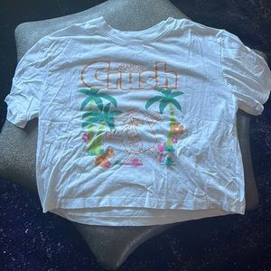 Orange crush Women’s semi-cropped shirt